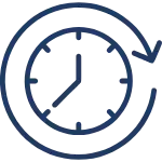 clock icon for help when you need it